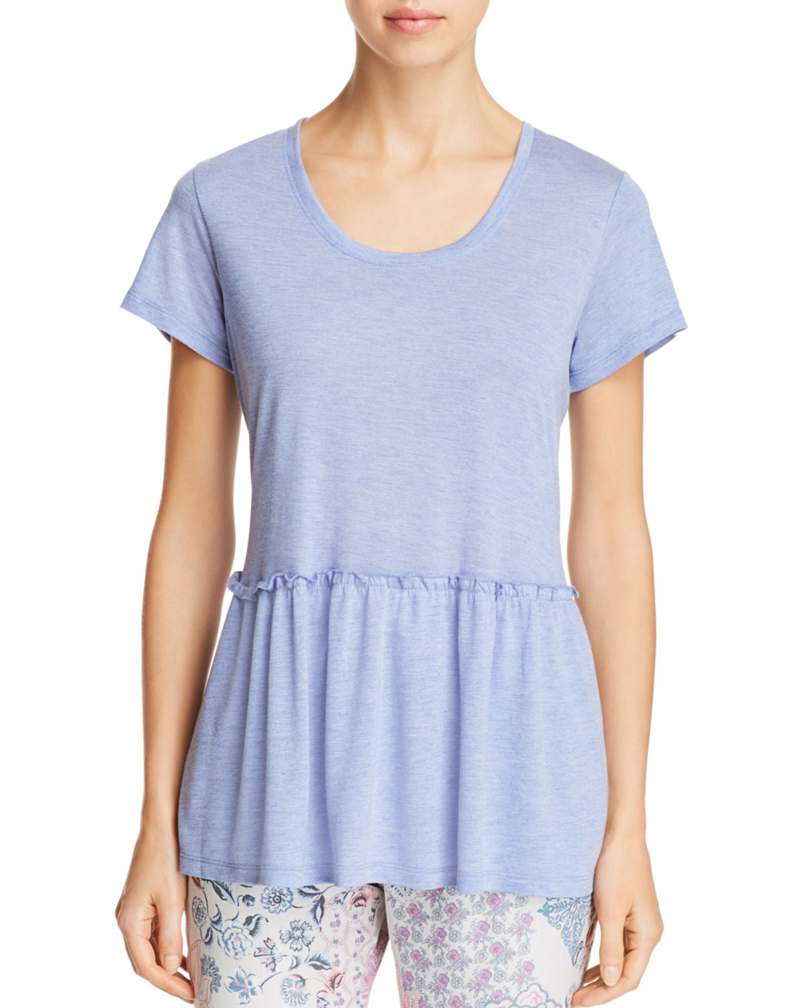 Josie Women Avant Garden Short Sleeve Tee Heather Violet Blue