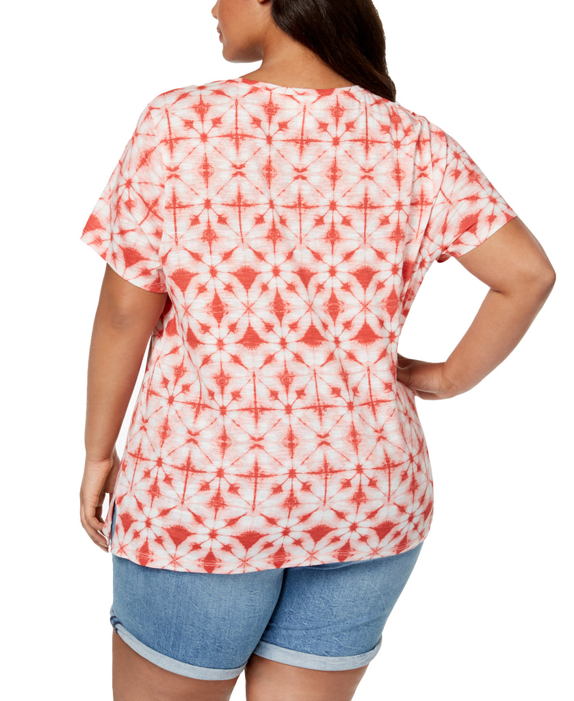 Style & Co Women Plus Printed Essential T Shirt