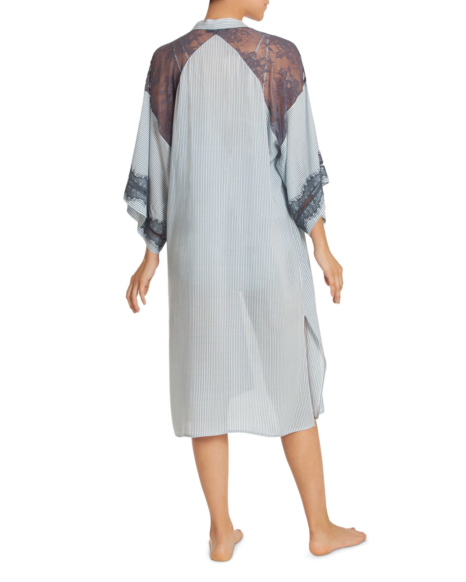 Midnight Bakery Women Striped Kimono