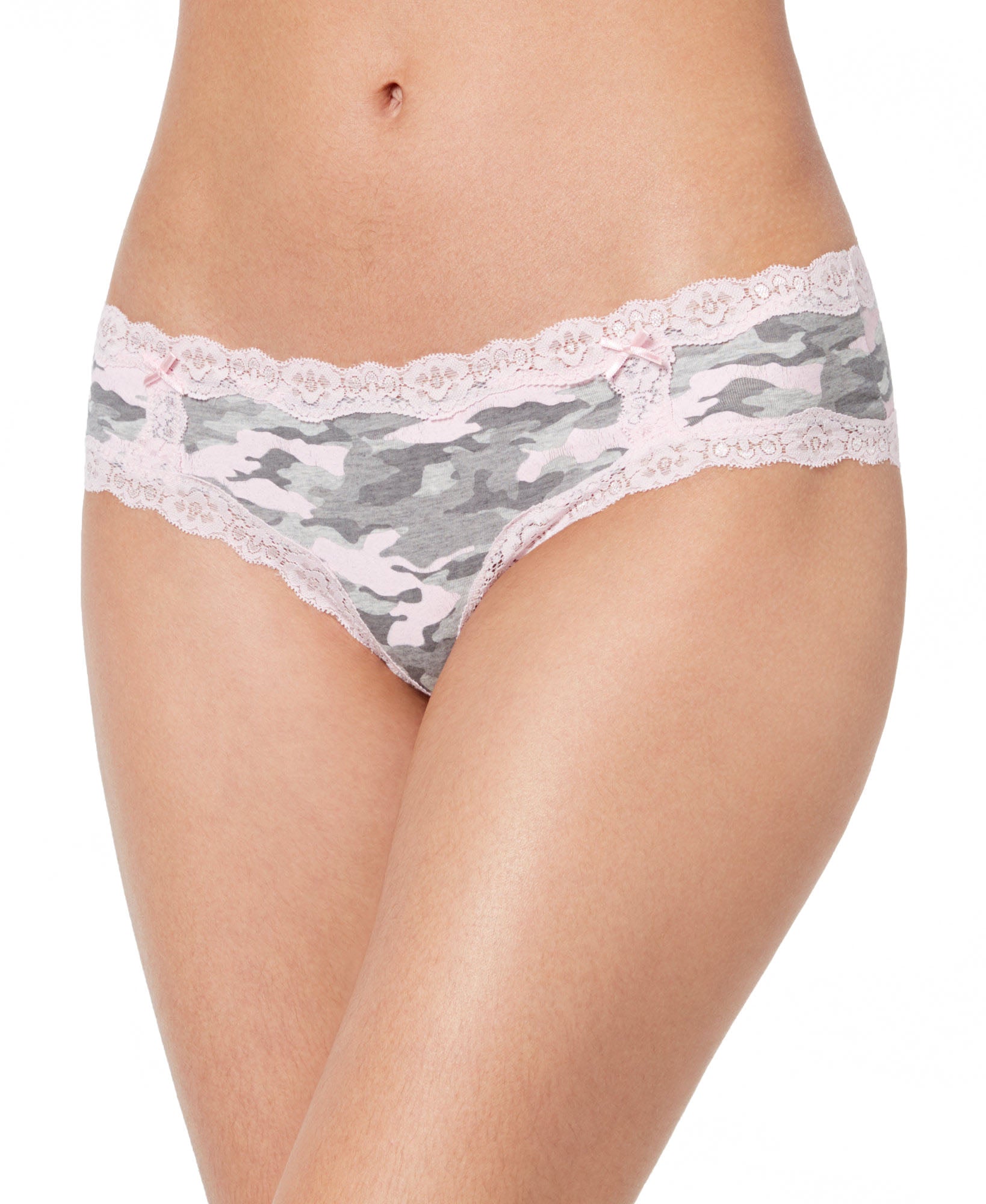 Jenni by Jennifer Moore Women Lace Trim Hipster Underwear Pink Camo