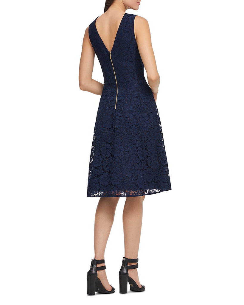 Donna Karan Women Lace Fit and Flare Dress