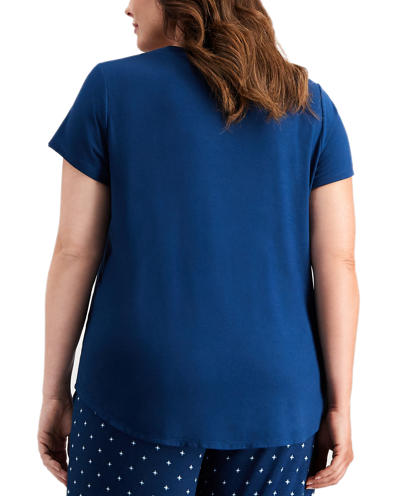Alfani Women Plus V Neckline Pajama Top