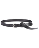 INC International Concepts Women Knotted Leather Belt Black