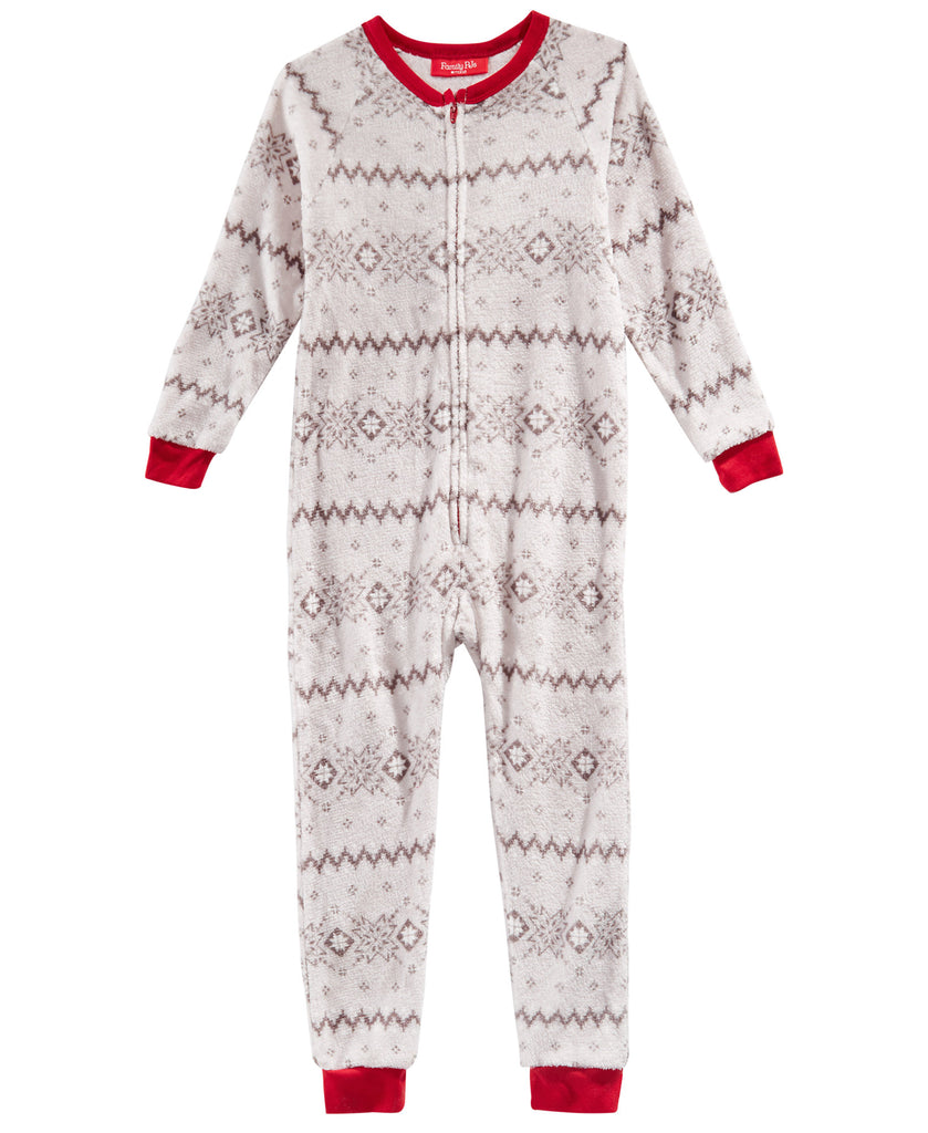 Family Pajamas Kids Matching Winter Fairisle One Piece Winter Fairisle