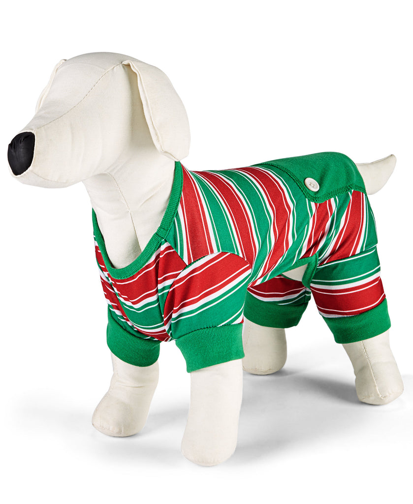 Family Pajamas Pet Matching Stripe Pet Pajamas Holiday Stripe