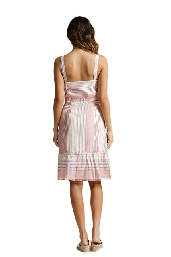 Lucca Couture Women Angelina Square Neck Ruffle Dress