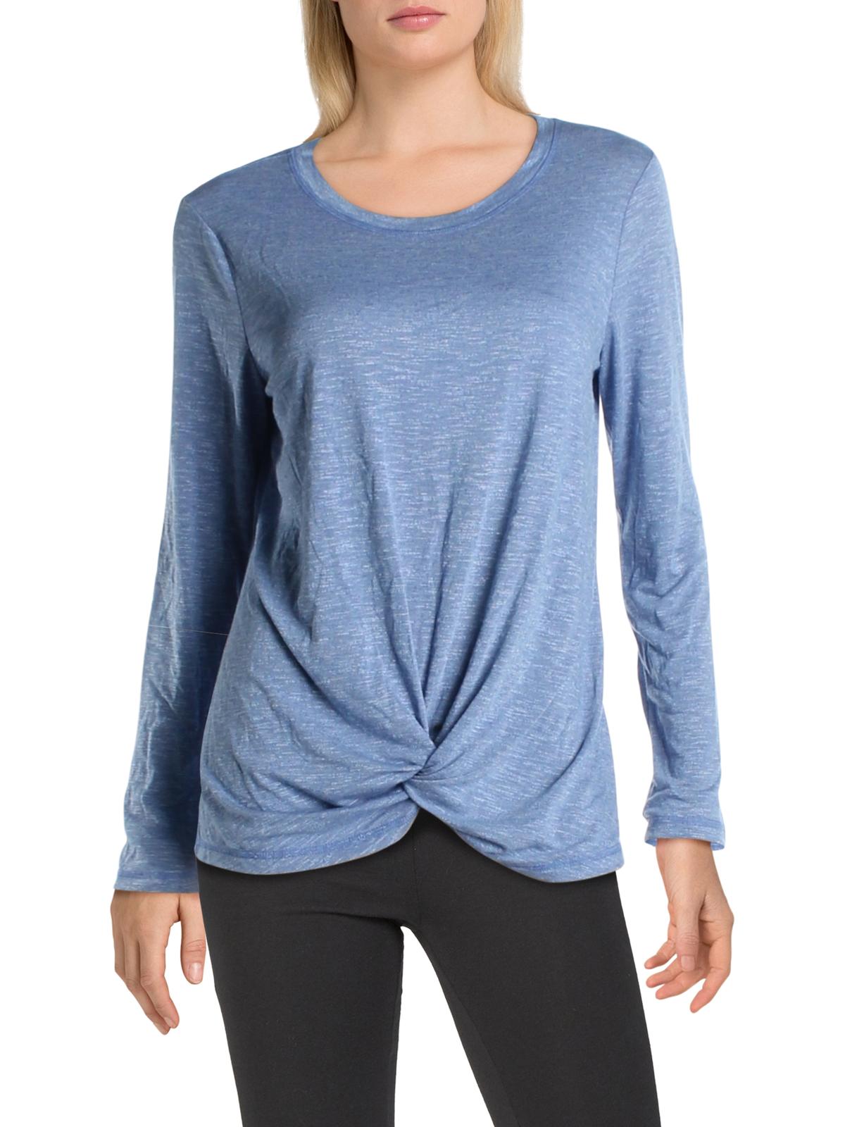 Ideology Women Knot Front Top Cosmic Cobalt