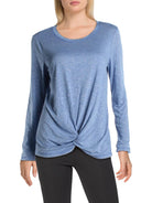 Ideology Women Knot Front Top Cosmic Cobalt
