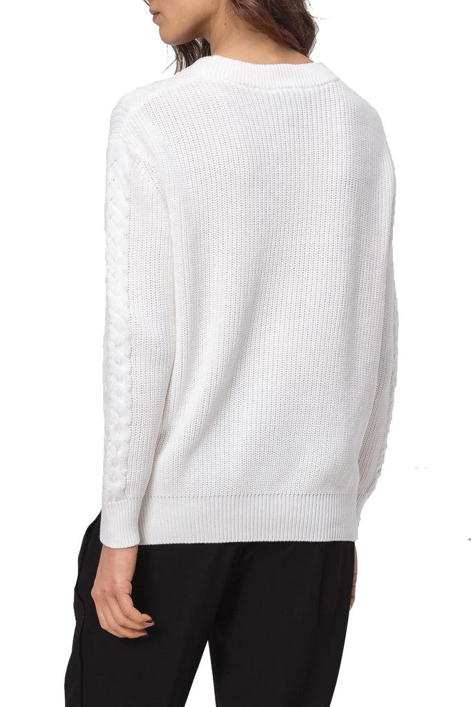 DKNY Women Cable Knit Crewneck Pullover Sweater