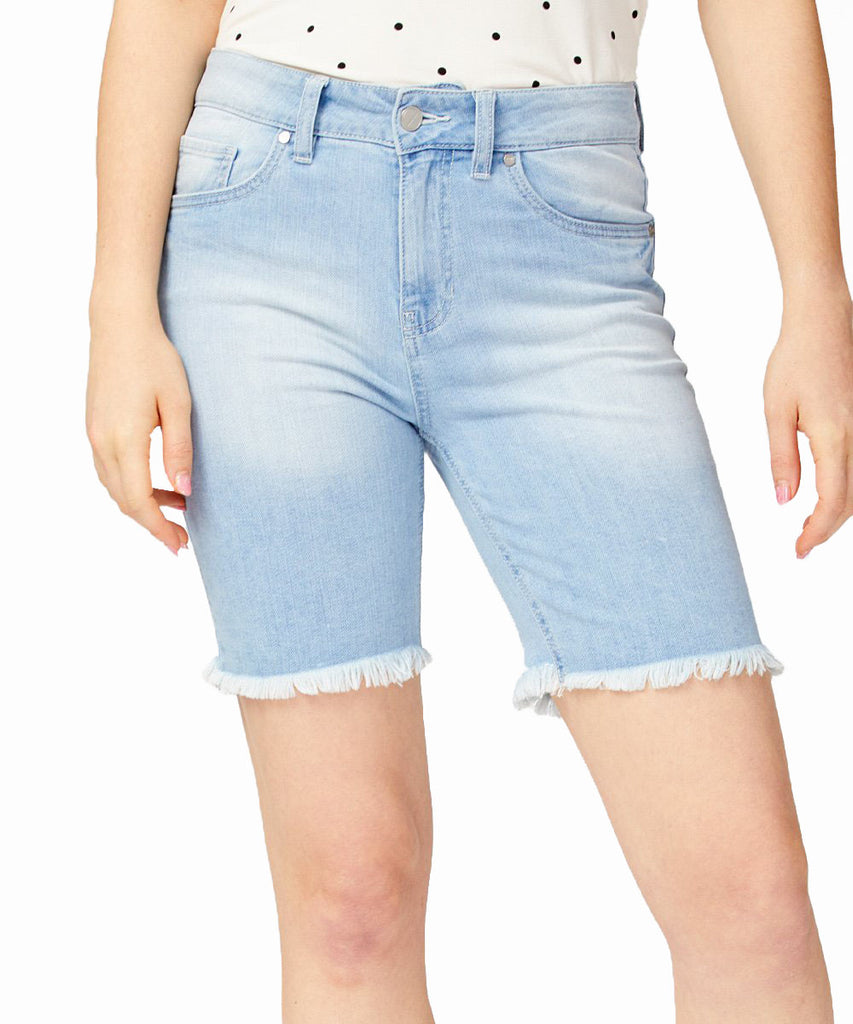 Dollhouse Women Frayed High Rise Denim Bermuda Shorts Maldives